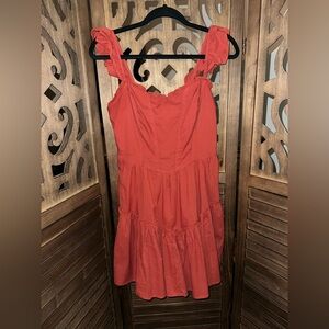 Elegant Coral Dress- Size L